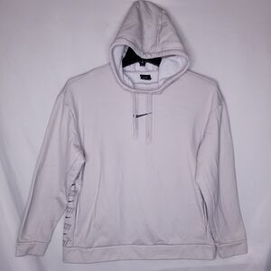 Nike Fleece Hoodie Mens Medium White Pullover Center Swoosh